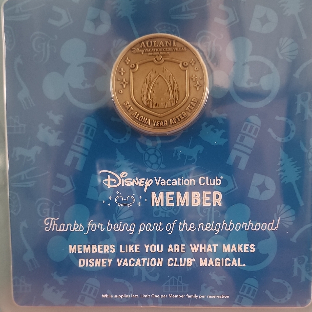 Disney DVC Member Aulani Gold Coin